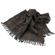 Y's Gray checkered scarf 202997